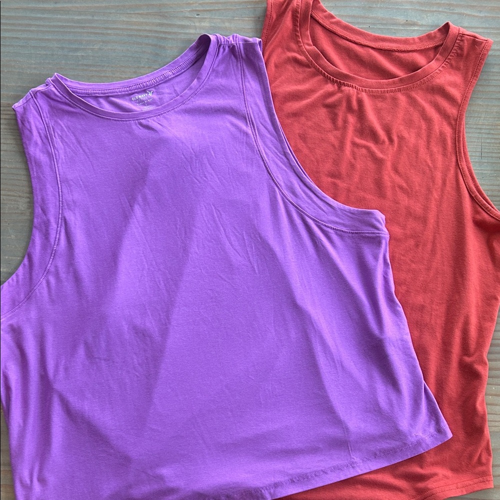 Bundle of Old Navy Purple Tank and Terracotta Tank